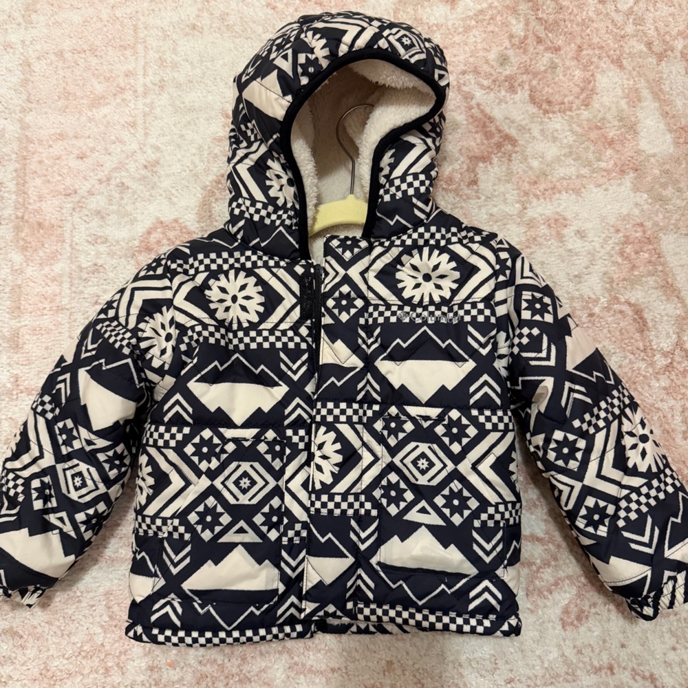 Toddler Columbia Black and White Puffer
